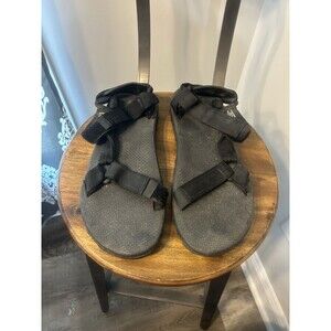 Teva Men's Size 11 Sandals Outdoor Walking Hook & Loop Black Hiking Water Trail